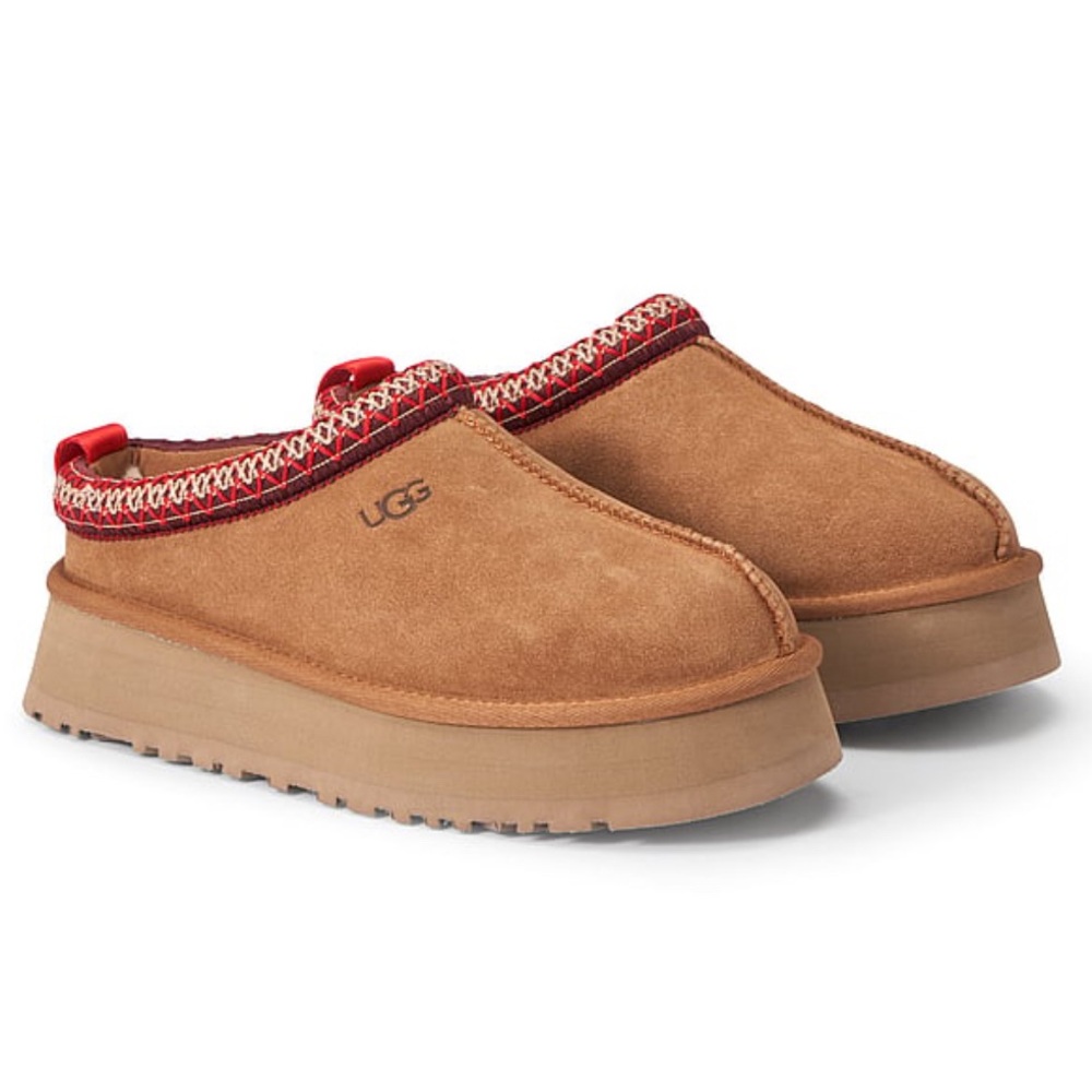 Ugg Tazz Platform Slippers Chestnut Size 10